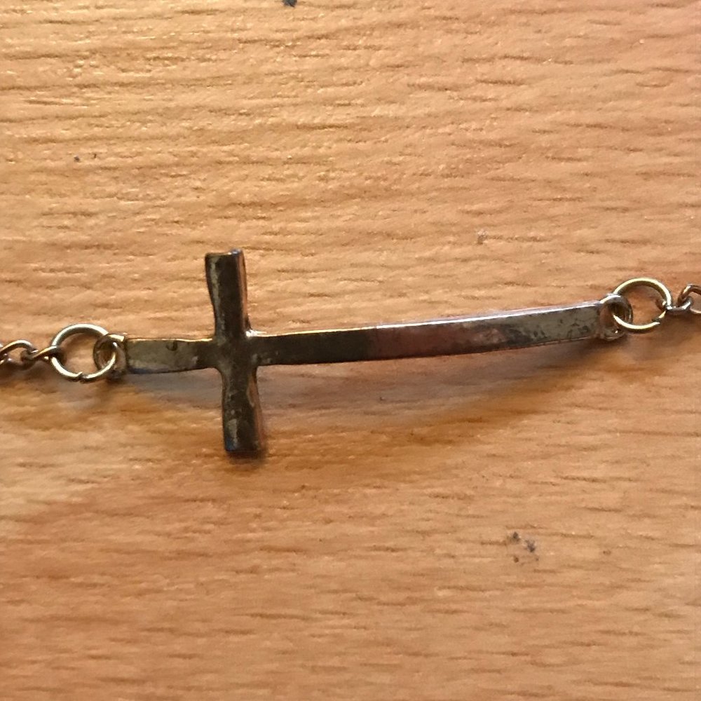 👴 3/$20 Cross Bronze Bracelet